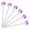 Disco Ball Plastic Cocktail Stirrers, Stirring Rods, Round, Medium Orchid, 205mm