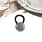 Alloy Hair Ties, with Nylon Cord, with Imitation Turquoise, Flower, 30mm