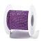 Iron Rhinestone Glass Cup Chain, with Spool, Amethyst, 2x2~2.5x2mm, about 16.40 Feet(5m)/Roll