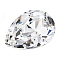 Preciosa&reg MAXIMA Crystal Fancy Stones, Czech Crystal, 435 16 301 Baroque Pear, Dura Foiling, 00030 Crystal, 14x10mm