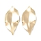 Brass Pendants, Leaf, Real 18K Gold Plated, 52.5x23.5x2mm, Hole: 1.4mm