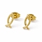 PVD Vacuum Plating 304 Stainless Steel Hollow Out Jesus Fish Stud Earrings for Women, Golden, 10x4.5mm, Pin: 0.8mm