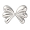 304 Stainless Steel Stud Earrings, Wing, Left and Right, Stainless Steel Color, 32x22mm