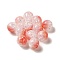 Duotone Spray Painted Crackle Acrylic Beads, Round, Tomato, 10mm, Hole: 1.8mm, about 850pcs/500g