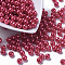 Imitation Pearl Acrylic Beads, Dyed, Round, Red, 6x5.5mm, Hole: 1.5~2mm, about 4500pcs/pound