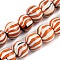 Handmade Nepalese Lampwork Beads, Round, Coral, 18~22x17~19mm, Hole: 2.5~5.5mm, about 35~36pcs/strand, 25.79~26.38 inch(65.5~67cm)