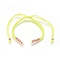 Nylon Cord Braided Bead Bracelets Making, with Brass Beads, Long-Lasting Plated, Real Rose Gold Plated, Green Yellow, 10-1/4 inch~11-5/8 inch(26~29.6cm)