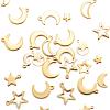 200Pcs 10 Style 304 Stainless Steel Charms STAS-LS0001-40-4