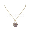 Brass Pouch Necklace Making for Gemstone Nugget NJEW-JN04369-02-4