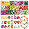 430Pcs 18 Style Fruit Handmade Polymer Clay Beads CLAY-YW0001-94-1