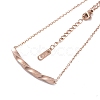 Ion Plating(IP) 304 Stainless Steel Cable Chain Necklaces NJEW-G081-05RG-1