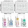 2Pcs 2 Style Acrylic Earring Handwork Template DIY-WH0572-001-2