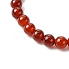 Natural Carnelian Beads Stretch Bracelets for Women Men BJEW-JB11348-02-4