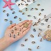 50Pcs 5 Colors Electroplated Shell Beads BSHE-SZ0001-09-6