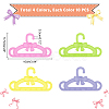 CHGCRAFT 40Pcs 4 Colors Bowknot & Star Pattern Plastic Doll Clothes Hangers DIY-CA0003-48-2