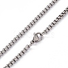 201 Stainless Steel Box Chain Necklace for Men Women NJEW-P268-A40-1X5-3