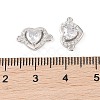 Rhodium Plated 925 Sterling Silver Pave Clear Cubic Zirconia Links STER-O006-06P-3