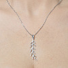 201 Stainless Steel Hollow Leaf Pendant Necklace NJEW-OY001-68-1