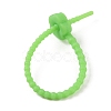 Flower Shape Silicone Cable Zip Ties AJEW-C034-01I-3