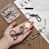 CHGCRAFT 4Pcs 2 Colors Zinc Alloy Push Gate Snap Keychain Clasp Findings FIND-CA0005-88-5