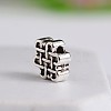 Tibetan Style Chinese Knot Zinc Alloy Beads TIBEB-M028-06AS-2