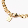 Brass Cuban Link Chain Bracelets BJEW-H537-05G-2