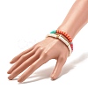 Synthetic Hematite & Polymer Clay Hieishi Beads Stretch Bracelets Set BJEW-JB07442-2