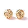 Brass Hollow Round Beads KK-P226-24CG-2