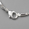 Popular Silver Color Plated Brass Snake Chain Necklaces For Men NJEW-BB12746-24-2