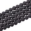 Synthetic Lava Rock Beads Strands G-S277-10mm-01-1