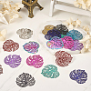 Pandahall 48Pcs 12 Styles 430 & 201 Stainless Steel Filigree Pendants STAS-TA0002-19-13