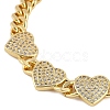 Rack Plating Brass Bracelets with Cubic Zirconia for Women BJEW-D047-01G-02-2