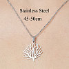 201 Stainless Steel Tree Pendant Necklace NJEW-OY001-67-3