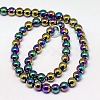 Electroplate Non-magnetic Synthetic Hematite Beads Strands G-J169A-3mm-05-2