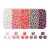 1900Pcs 5 Colors Baking Paint Glass Seed Beads SEED-YW0001-76F-1