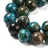 Natural Chrysocolla Beads Strands G-P503-8MM-05-4
