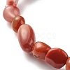 Natural Red Jasper Nuggets Beads Stretch Bracelet for Her BJEW-JB06951-08-5