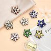 CHGCRAFT 16Pcs 16 Colors Star Cloth Patches PATC-CA0001-03-4