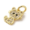 Brass Micro Pave Clear Cubic Zirconia Pendants KK-R162-015A-G-2