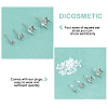 DICOSMETIC 40Pcs 4 Size 304 Stainless Steel Stud Earring Settings DIY-DC0001-51-4