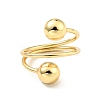 Brass Ball Triple Layer Wrap Ring for Women RJEW-E046-22G-1