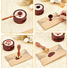 Brass Wax Seal Stamps with Rosewood Handle AJEW-WH0412-0208-3