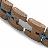 Wooden Watch Band Bracelets for Women Men BJEW-M306-01BL-03-3