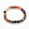 Natural & Synthetic Mixed Stone Beaded Stretch Bracelets BJEW-Q692-62-8mm-2