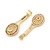 Brass Micro Pave Cubic Zirconia Pendants KK-E108-25G-2