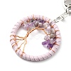 Natural Amethyst Keychains TREE-PW0001-04E-3