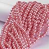 Round Glass Pearl Beads Strands JPS8MMY-63-4