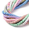 10 Strands 10 Colors Handmade Polymer Clay Beads Strand CLAY-YW0001-92-2