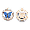 Alloy Rhinestone Pendants X1-PALLOY-S183-001B-RS-3