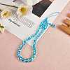 Round Synthetic Moonstone Beaded Mobile Straps HJEW-SW00042-06-3